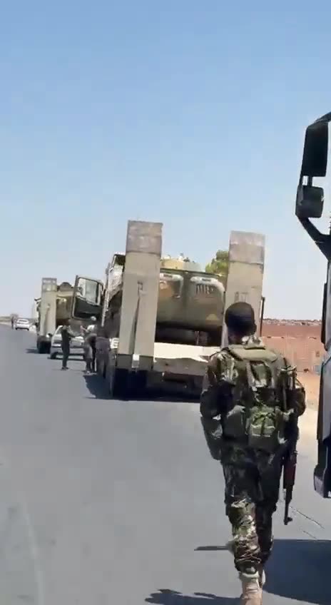 Syrian Arab Army forces begin withdrawing heavy machinery from Sweida, in preparation for handing over the city's neighborhoods to the Internal Security Forces