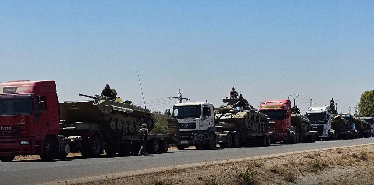 The Ministry of Defense withdraws heavy weapons from the city of Sweida as the Internal Security Forces advance and take over the Ministry of Defense sites within the city.
