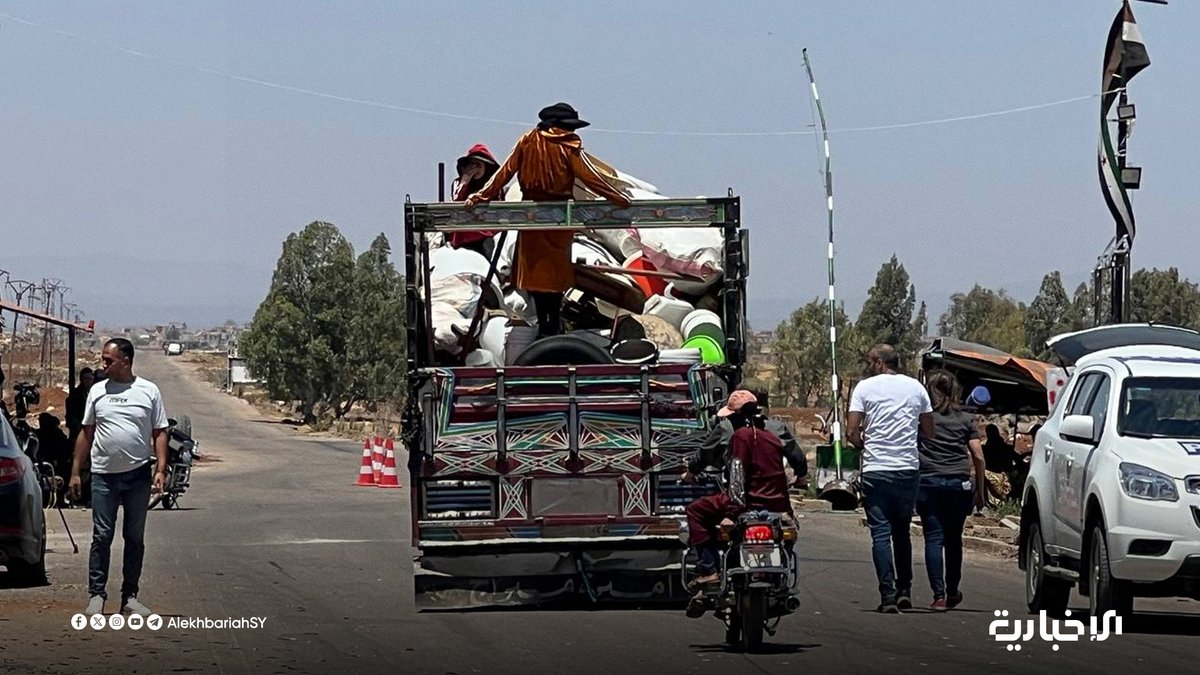 Dozens of families have been displaced from the western and eastern countryside of Sweida after outlaw groups carried out revenge attacks, including burning homes.