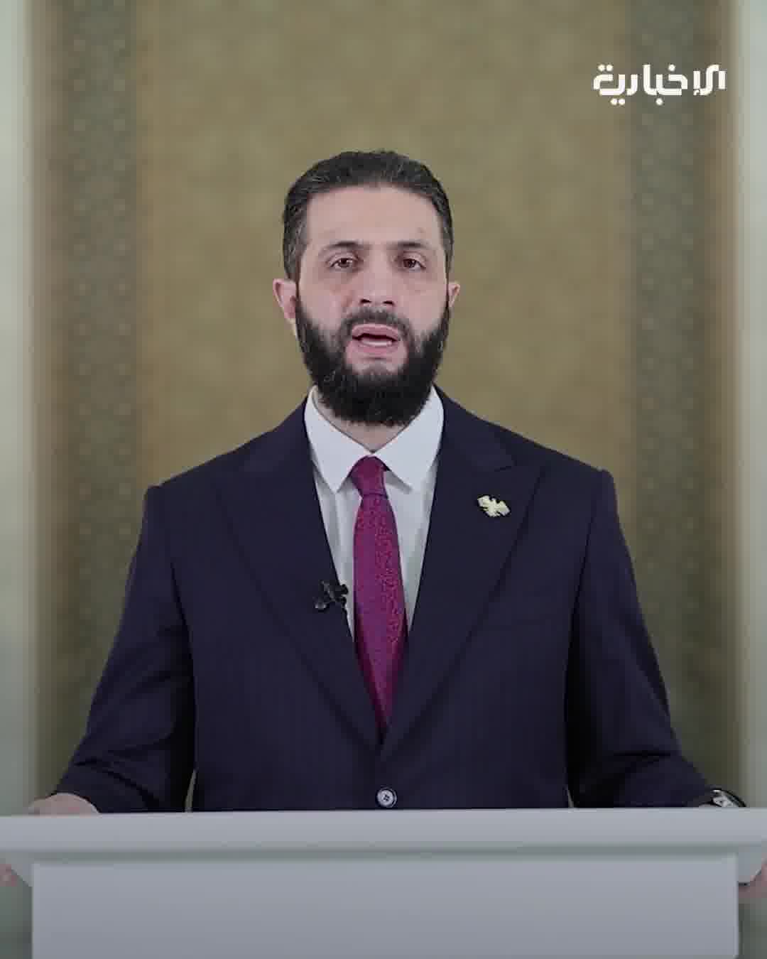 President Ahmad al-Shara' in his speech on the recent events in Sweida Governorate: The tribes have proven throughout their history their honorable stances in standing by the Syrian state and providing support and sacrifice in the face of the challenges that the country has faced