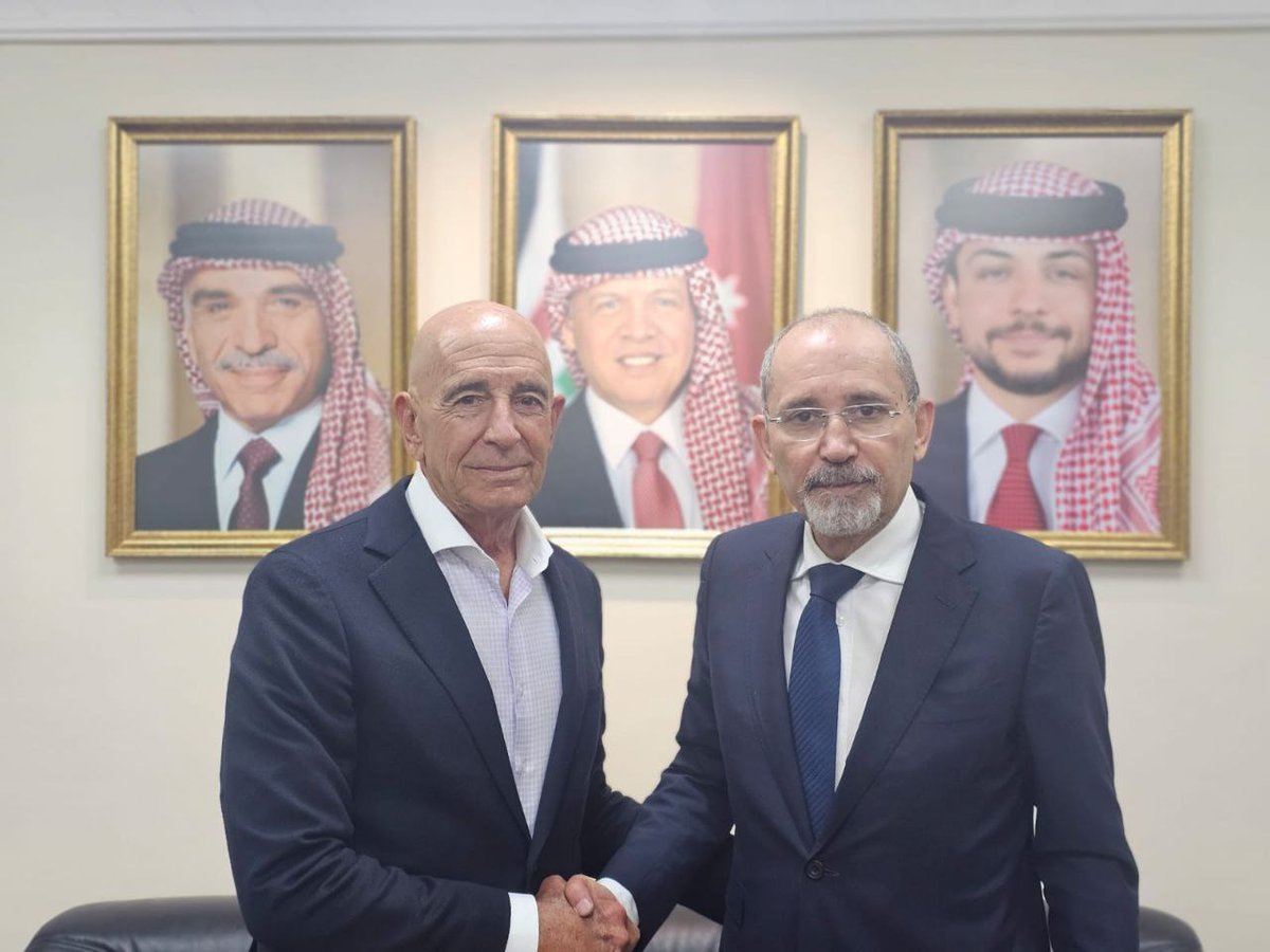 Tom Barrack met with Jordan's Foreign Minister Ayman Al-Safadi