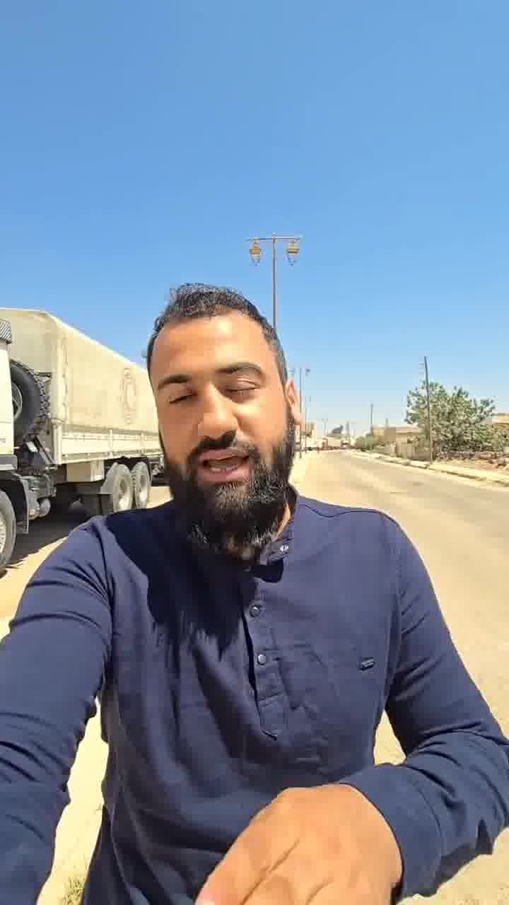 Syria: a Red Crescent humanitarian convoy (3rd one since the ceasefire) is preparing to enter Suwayda today. nIt contains around 200 tons of flour, medical supplies and 1,000 food baskets