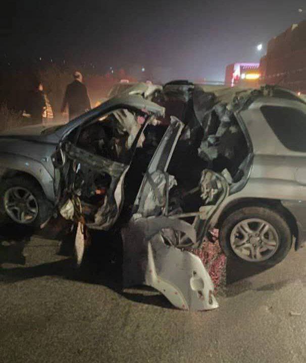 An international coalition airstrike targeted a car on the Sarmada road in the northern Idlib countryside.
