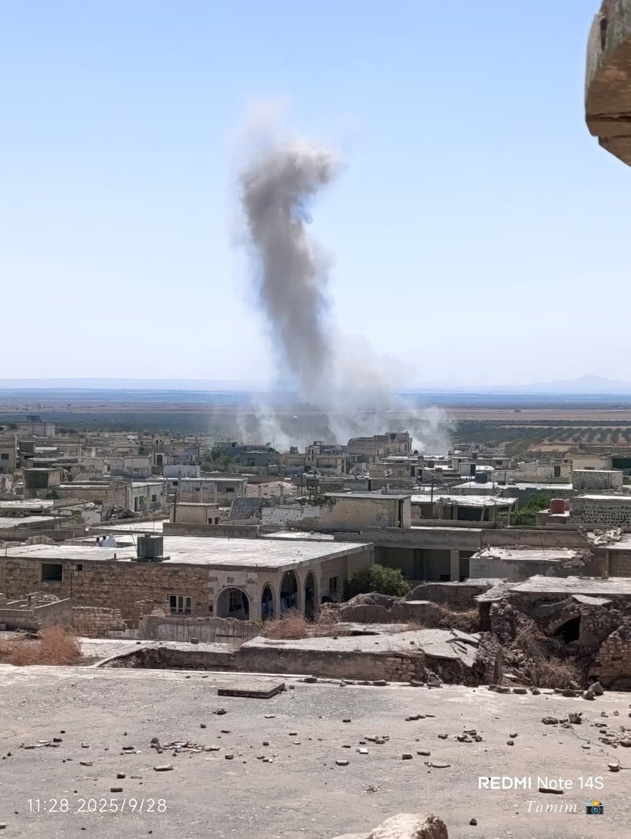A drone believed to be from the international coalition targeted a house in the town of Al-Tamanah in the Idlib countryside.