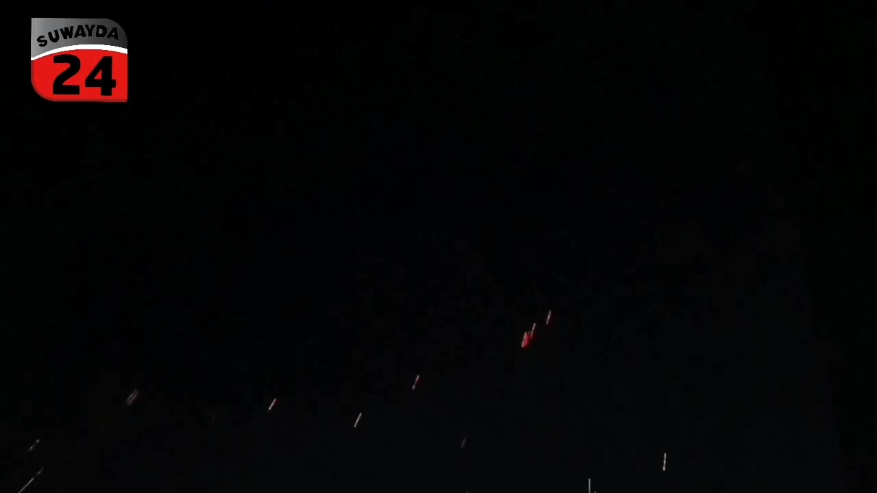 This is what the scene looked like a short while ago in the city of Sweida after reports of drones being spotted in the airspace.