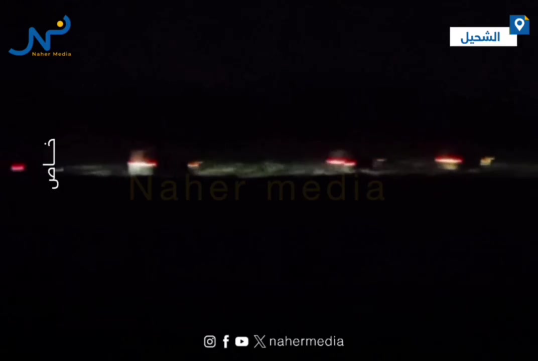 Nahr Media's camera captures the entry of joint patrols from the International Coalition and the SDF into the town of Al-Shuhail, east of Deir ez-Zor, for unknown reasons