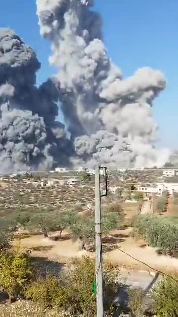 Video of the aftermath of the explosion, looks like airstrike