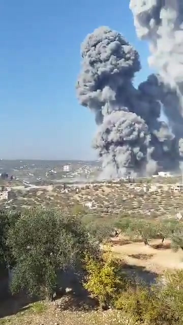 Video of the aftermath of the explosion, looks like airstrike