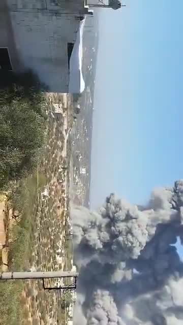 Video of the aftermath of the explosion, looks like airstrike