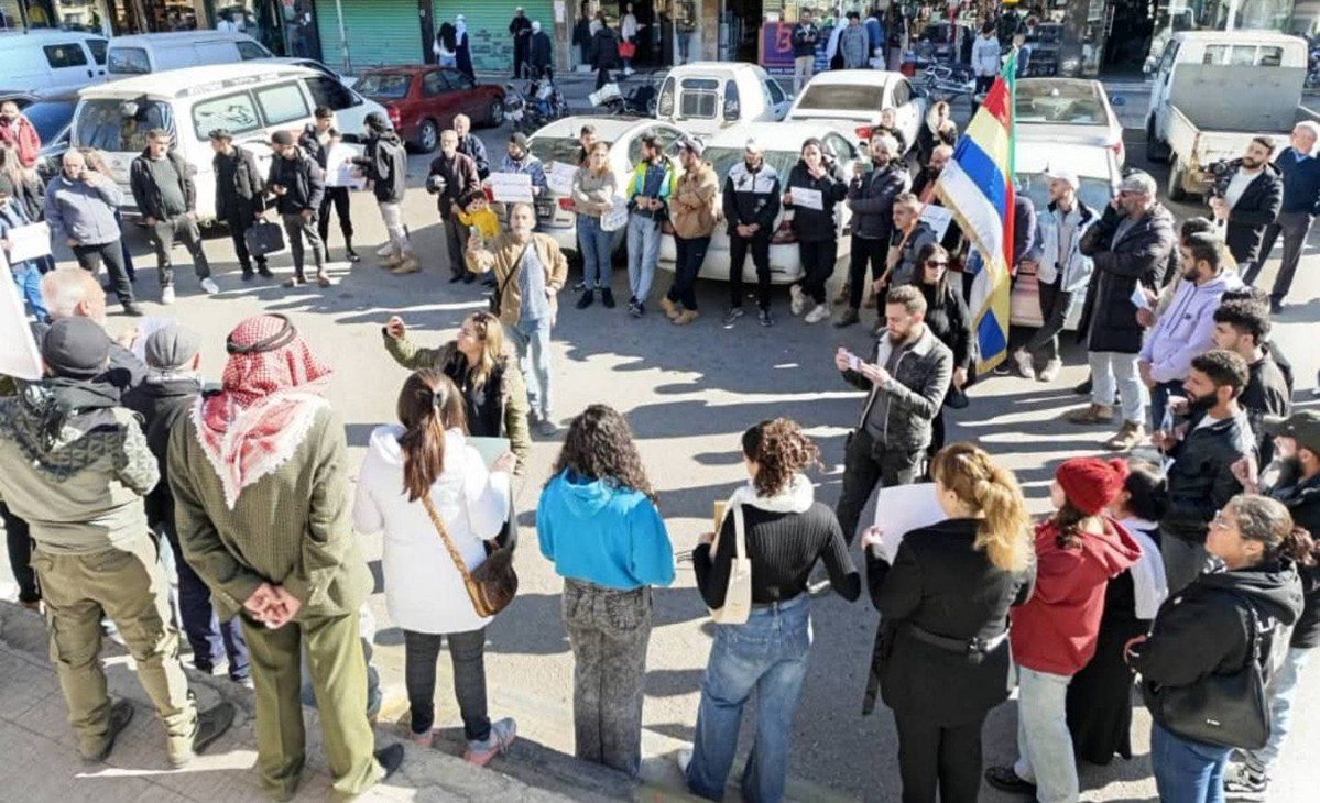 On Saturday, December 20, 2025, Al-Karama Square in the center of Suwaida witnessed a protest in which dozens of citizens participated to demand the release of detainees and those forcibly disappeared.