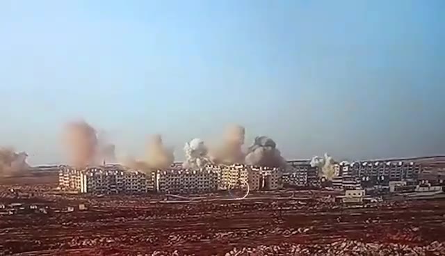 Ashrafieh neighborhood in Aleppo a short while ago