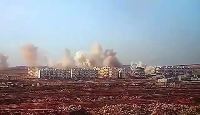 Ashrafieh neighborhood in Aleppo a short while ago