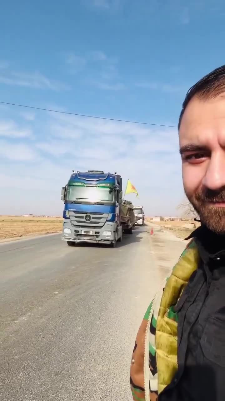 SDF sends military reinforcements, including armored vehicles and assault tanks, to the Deir Hafer axis in the east of Aleppo