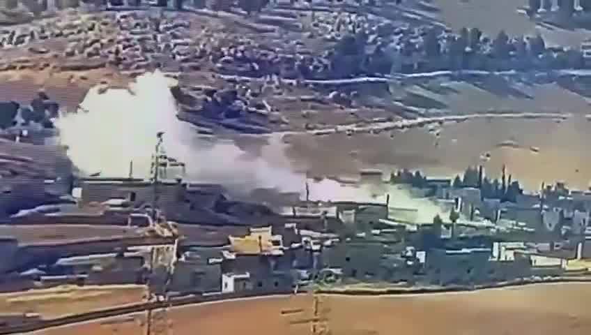 The Syrian Army is striking SDF targets located along the Tishrin dam line east of Manbij.