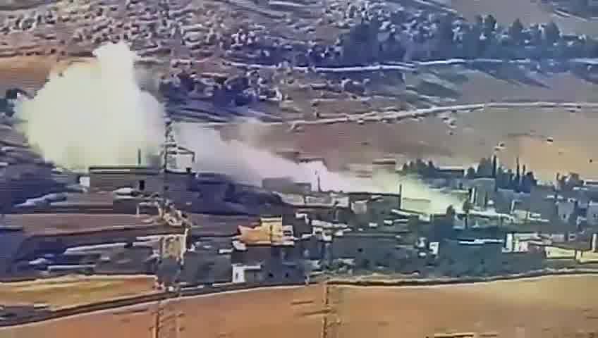 The Syrian Army is striking SDF targets located along the Tishrin dam line east of Manbij.