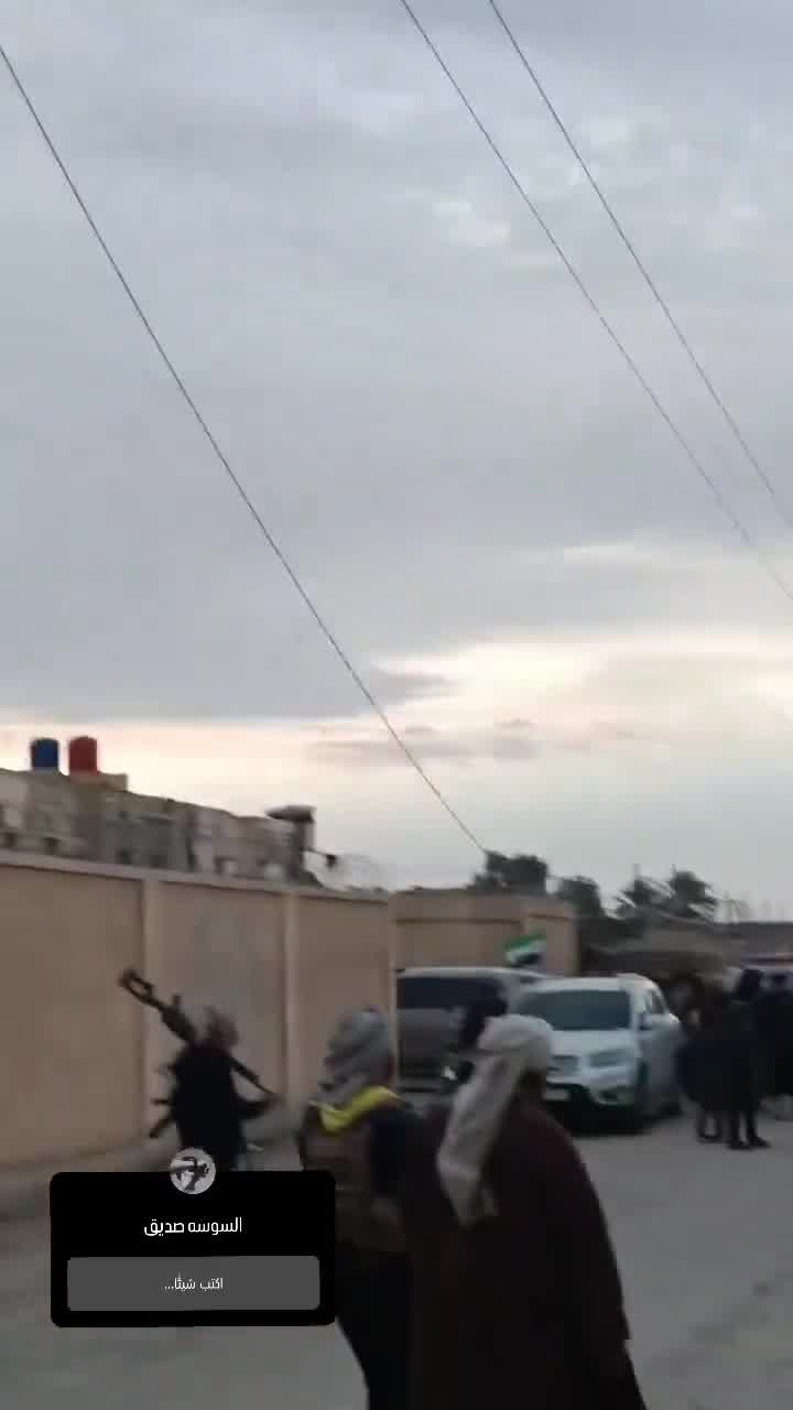 Public security and the Syrian Arab Army in the city of Al-Susah today in Al-Bukamal in Deir ez-Zor