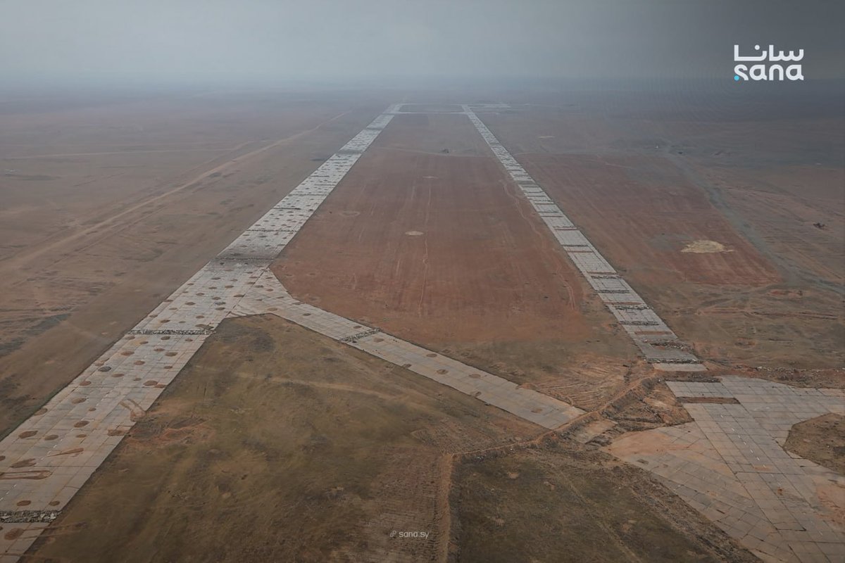 Aerial footage of Tabqa military airport in the Raqqa countryside after the SDF militias were expelled from it.