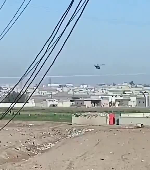 Now that the transfer to Iraq is confirmed, the helicopter activity over Hasakah continues. A Tiger attack helicopter is seen providing escort. This Caracal helicopter, skimming the rooftops—a remarkable feat—is potentially transferring ISIS prisoners from Ghouiran prison in Hasakah.