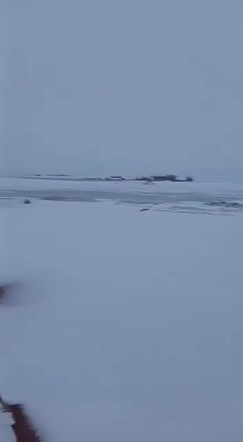 Heavy snowfall in the Hasakah countryside
