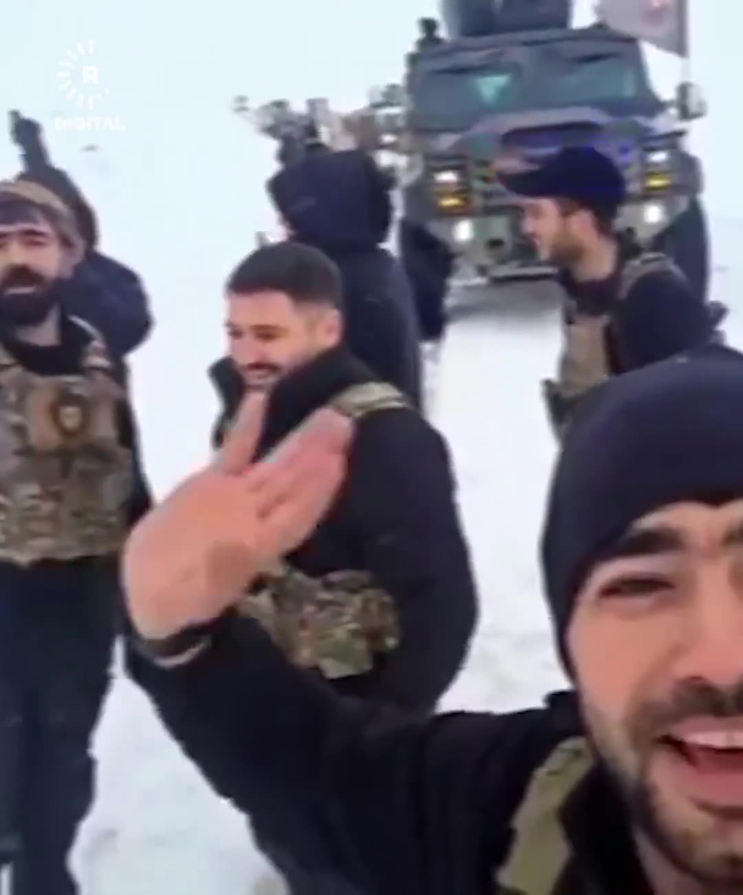Video shows the SDF fighters from the Raqqa prison have arrived in Kobani. Civilian in Kobani also confirmed they arrived