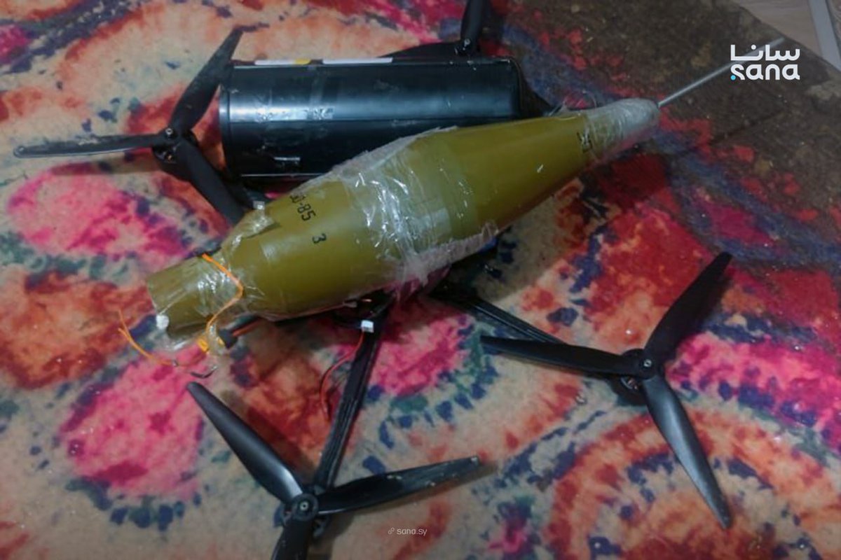 FPV drones launched today by SDF-affiliated fighters & neutralized by Government forces in the S. Kobane/Ain Arab countryside (E. Aleppo)