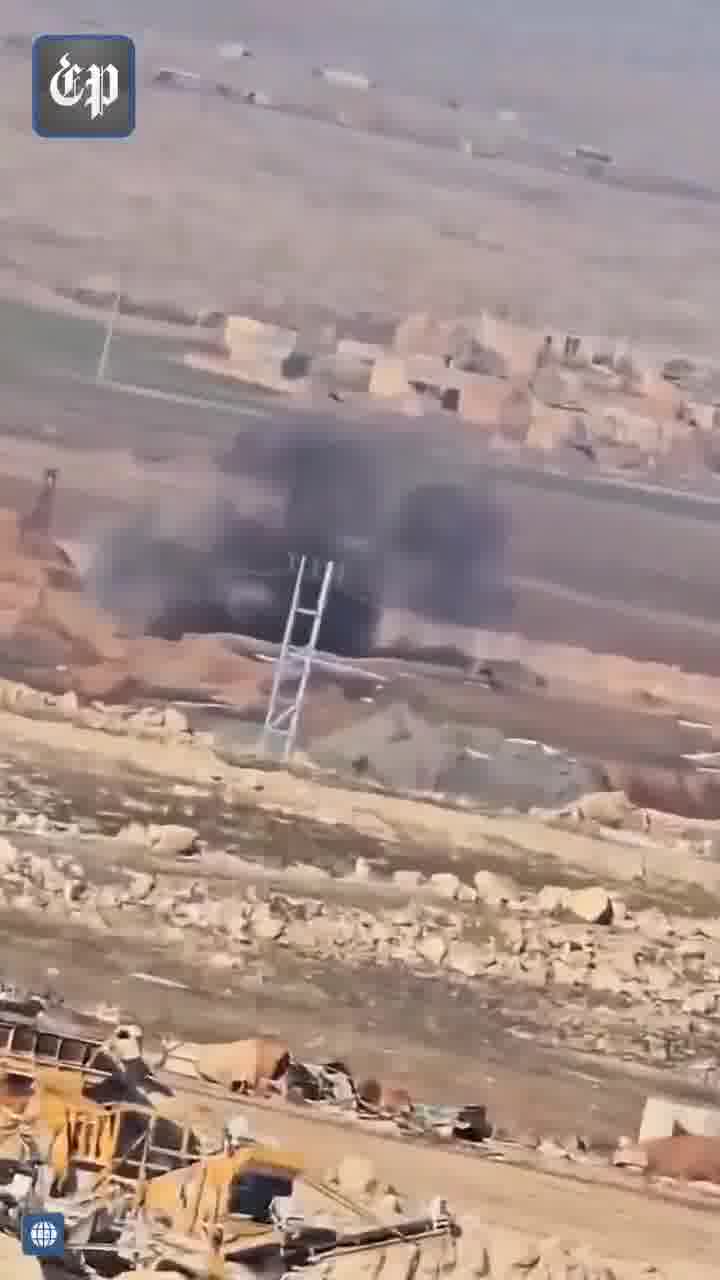 Aleppo Northern Countryside:  armed clashes between the Syrian Army and the SDF forces in the vicinity of the cement factory belonging to the French company Lafarge in the village of Jalabiya in the countryside of Ain al-Arab (Kobani) this morning, before the army took full control of it