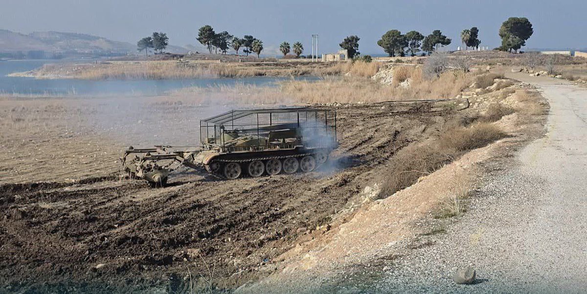 Mine clearance continues around the Tomb of Suleyman Shah.