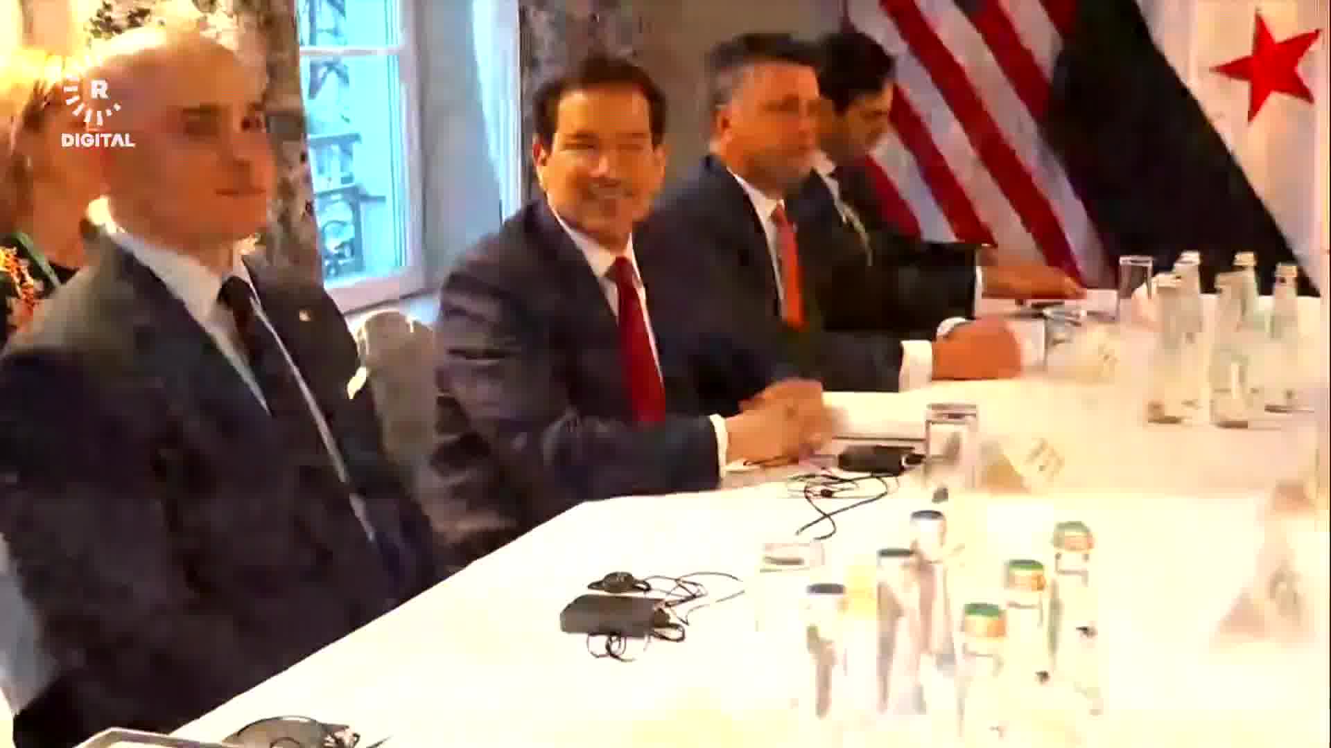 Mazloum Abdi, the Commander-in-Chief of the SDF, AANES foreign affairs official @ElhamAhmadSDC  and Asaad al-Shaibani, Syria’s foreign minister, met with U.S. Secretary of State Marco Rubio in Munich - Rudaw