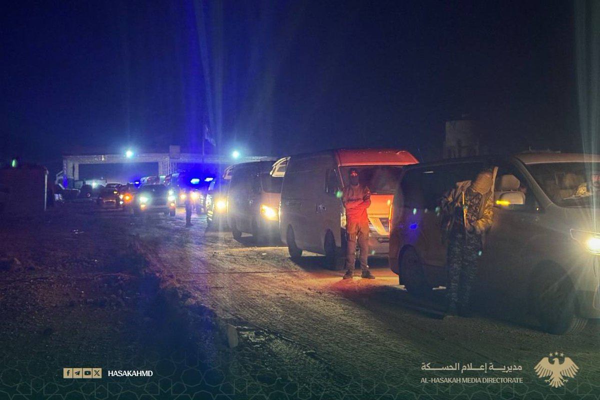 Syria: ongoing prisoner swap between the Government and SDF in Hasakah. Around 100 people were released by each side