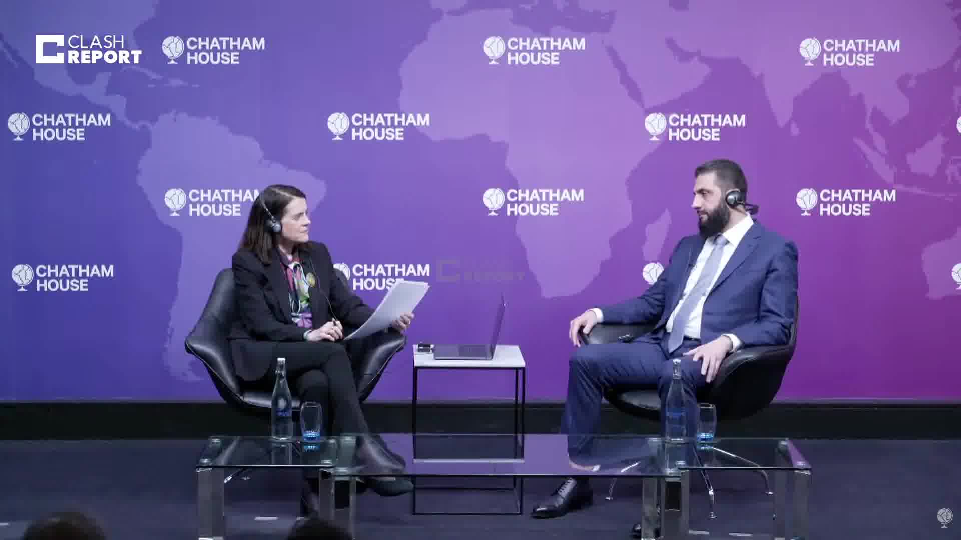 Syrian President Ahmad al-Sharaa on Israel:  Israel dealt with Syria in a negative way bombing locations and violating the 1974 agreement.  We tried dialogue — indirect and direct negotiations — and reached good points, but the Israelis changed their opinion at the last minute