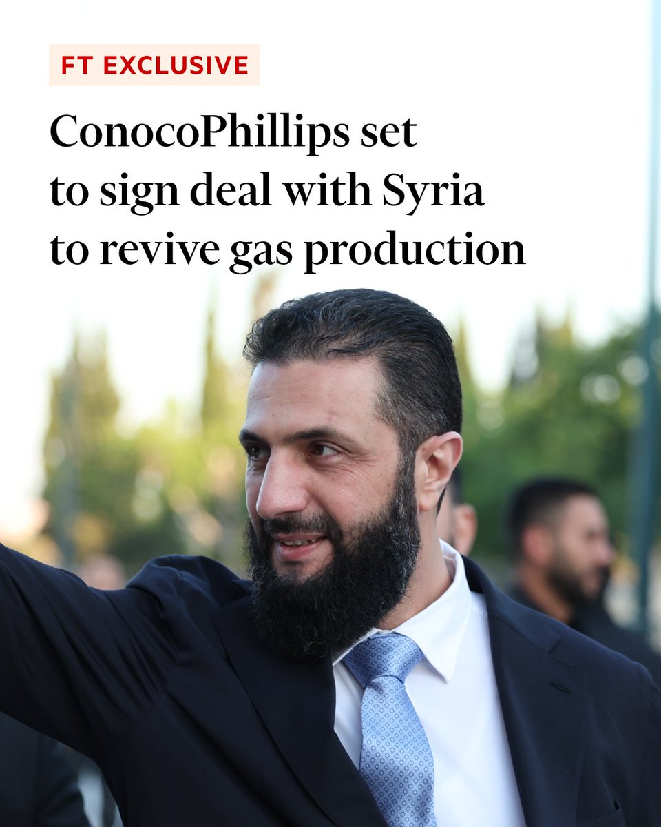 FT: ConocoPhillips is poised to become the first US oil and gas major to sign a contract with the Middle Eastern nation's new government