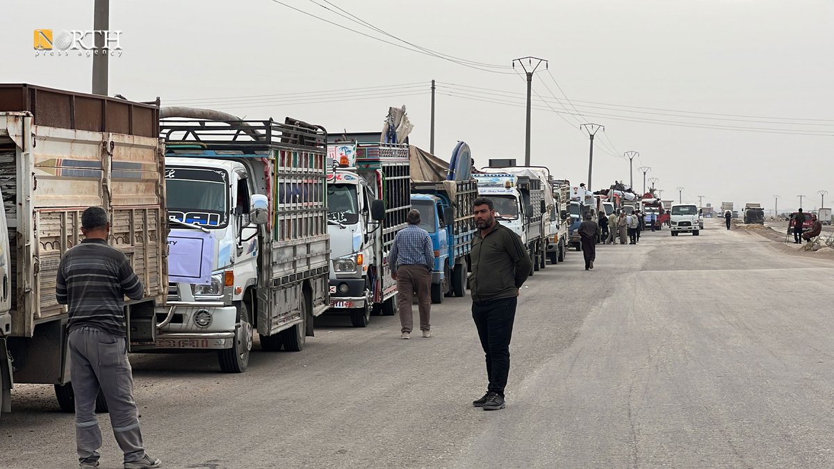 Around 380 displaced families return to their home areas in SereKaniye (Ras al-Ain) countryside, northeastern Syria, as part of the fifth phase of a return program