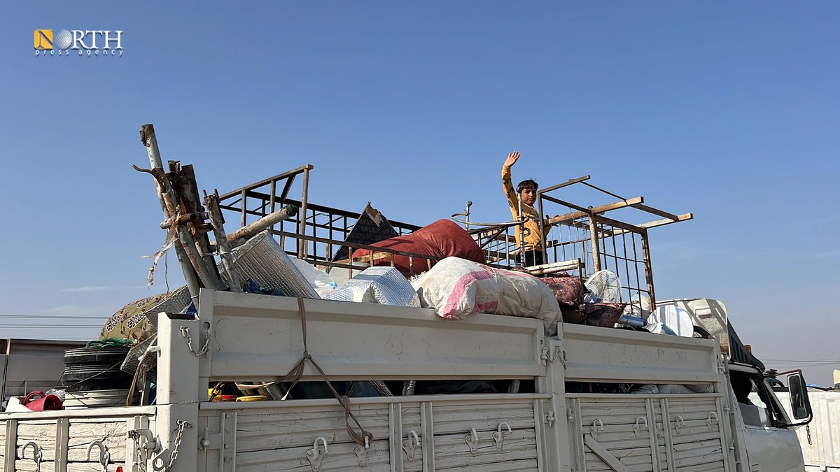 Around 380 displaced families return to their home areas in SereKaniye (Ras al-Ain) countryside, northeastern Syria, as part of the fifth phase of a return program