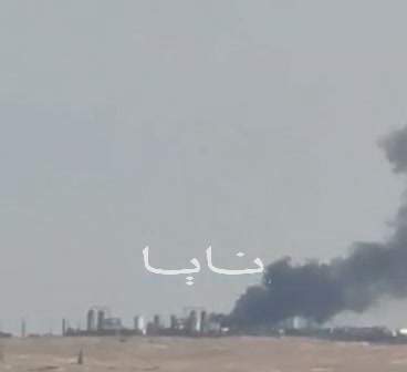 Large fire erupts at oil refinery in Al-Hasakah governorate, Syria.